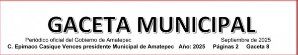 Gaceta Municipal Septiembre